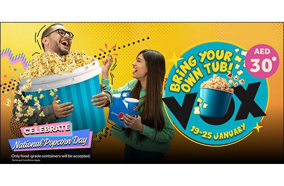 Bring Your Own Tub to VOX Cinemas this National Popcorn Day