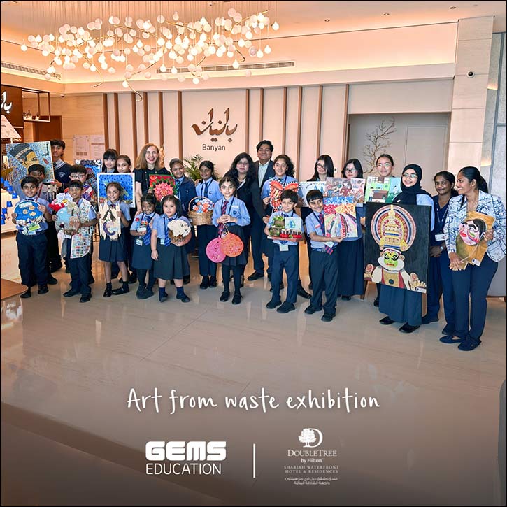 DoubleTree by Hilton Sharjah Waterfront Hotel & Residences Partners with GEMS Education to Host Inspiring �Art from Waste' Exhibition.