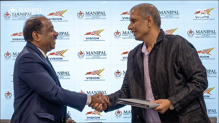 Manipal Academy of Higher Education Dubai's School of Engineering and IT signs Agreement with Vision Concept Aviation Training Institute to train future Aviation Engineers in Dubai
