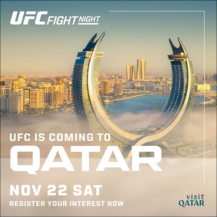 UFC� Brings World-Class MMA To Qatar in Historic �UFC� Fight Night� Debut in Doha on November 22