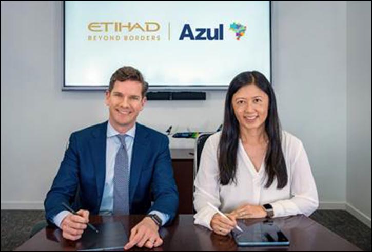 Etihad Airways and Azul Brazilian Airlines Launch Loyalty Partnership