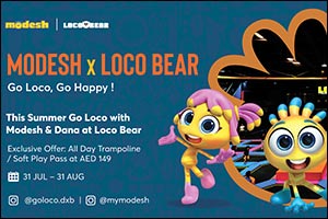 Loco Bear sparks summer excitement, launches �Go Lucky, Go Happy' campaign in partnership with Dubai Summer Surprises