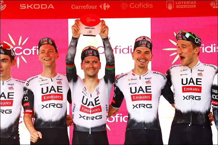 UAE Team Emirates-XRG claim scintillating Team Time Trial win at Vuelta a España