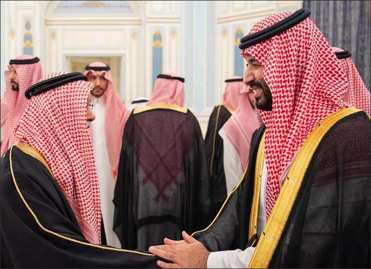 HRH the Crown Prince Receives Princes, Scholars, Ministers, Group of Citizens