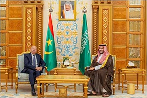 HRH the Crown Prince Meets President of the Islamic Republic of Mauritania on FII9 Sidelines