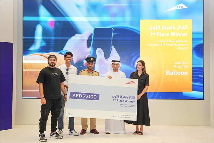 RTA and Dubai Police Honour Winners of The Road Safety Film Festival Competition Highlighting Causes and Risks of Traffic Accidents