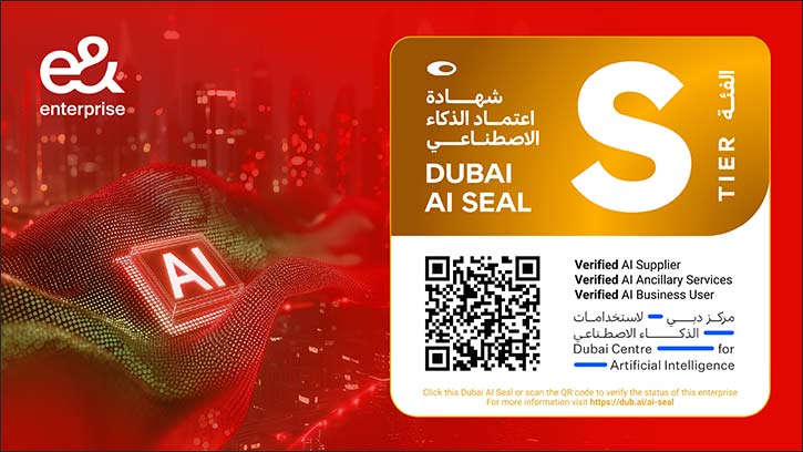 e& enterprise earns Tier S - the highest certification under the Dubai AI Seal