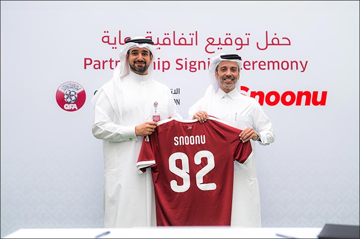 As an Official Sponsor of the National Team for Three Years� �Snoonu� Joins the Qatar Football Association's Official Sponsors