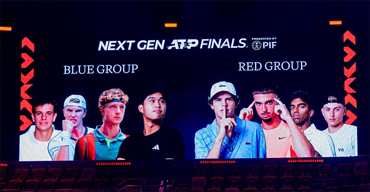 Draw ceremony reveals player match-ups for 2025 next gen ATP finals presented by PIF