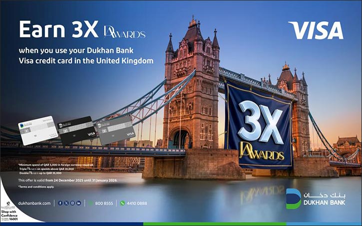 Dukhan Bank Launches UK Winter Spend Campaign for Visa Credit Cardholders