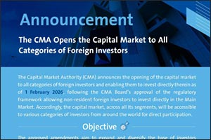 CMA Opens Capital Market to All Categories of Foreign Investors