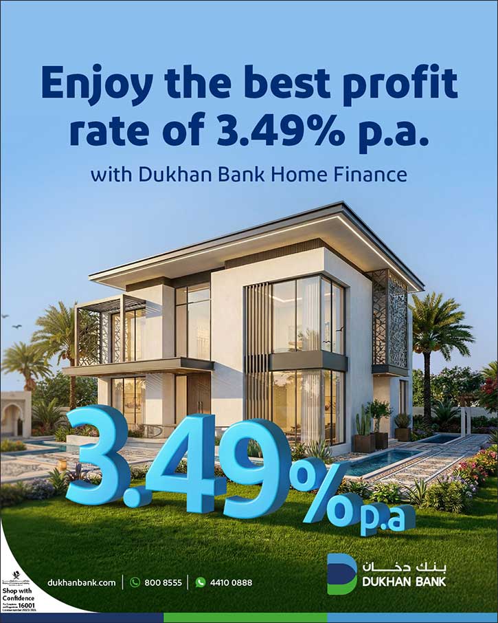 Dukhan Bank Launches Home Finance Campaign with the Best Annual Profit Rate of 3.49%