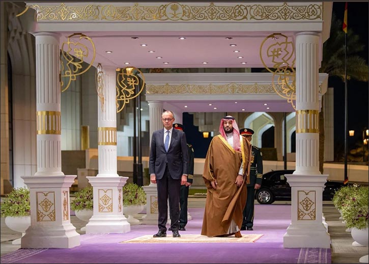 HRH the Crown Prince Receives German Chancellor in Riyadh, Holds Official Talks