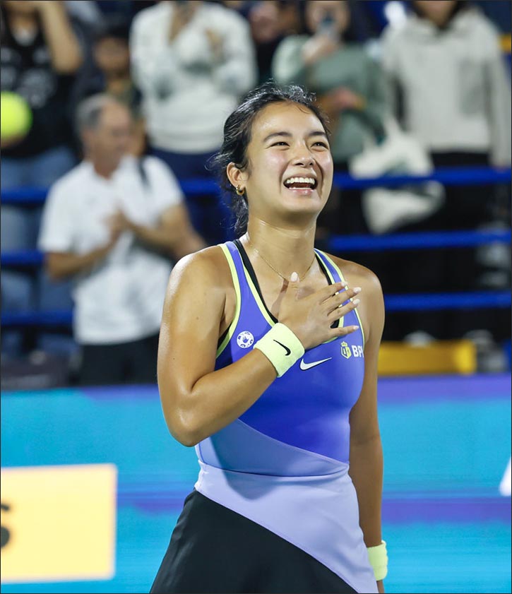 Eala electrifies packed crowds with remarkable comeback at mubadala abu dhabi open