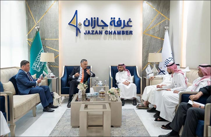EU Ambassador, Jazan Chamber Chairman Discuss Future Partnerships