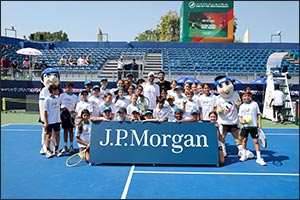 Italian inspiration: Davis Cup champions host skills clinic for 400+ youngsters as part of J.P. Morgan Kids Day
