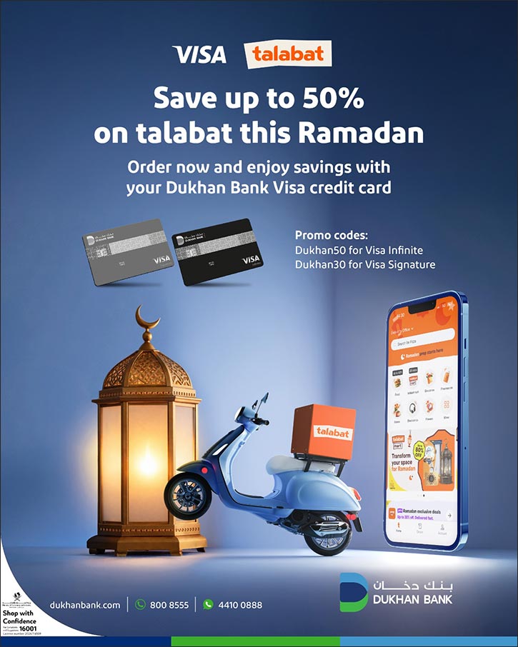 Dukhan Bank Partners with Talabat to Offer Up to 50% Off Orders During Ramadan