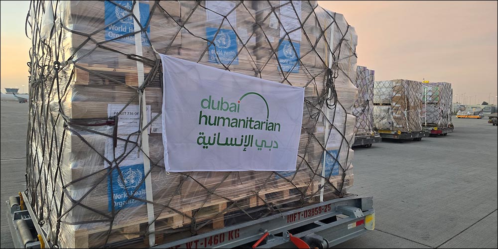 Under the directives of Mohammed bin Rashid  Dubai Humanitarian facilitates airlift of critical medical supplies from WHO, MSF, and Unicef to Afghanistan