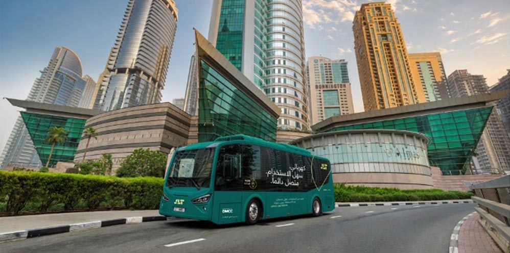 DMCC Launches Dubai's First Fully Electric Community Bus Service Connecting JLT and Uptown Dubai