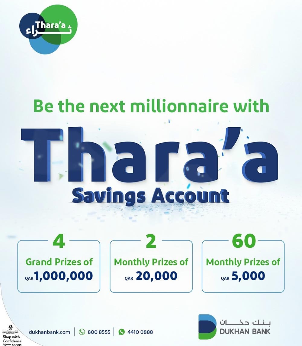 Dukhan Bank Announces August Winners in Thara�a Savings Account Prize Draw