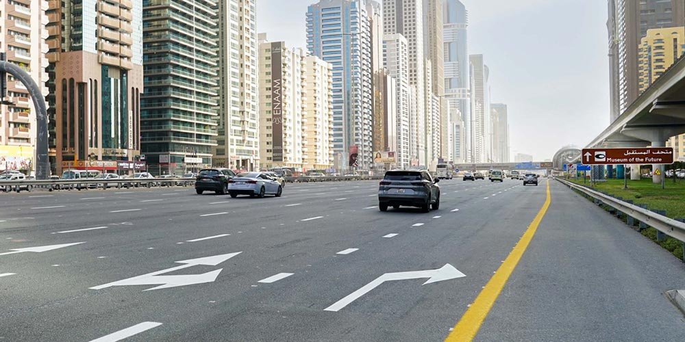 RTA Completes 2-Kilometre Widening on Sheikh Zayed Road Near Burj Khalifa � Dubai Mall Metro Station Towards World Trade Centre Intersection