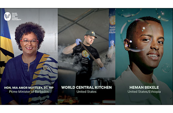 Zayed Award for Human Fraternity Announces 2025 Honorees: Barbados Prime Minister Mia Amor Mottley, World Central Kitchen, and 15-year-old innovator Heman Bekele