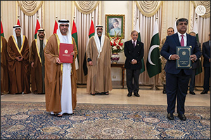 In the presence of Abu Dhabi Crown Prince Sheikh Khaled bin Mohamed bin Zayed Al Nahyan  AD Ports Group and Pakistan Board of Investment Sign MoU to Explore Developing an Industria