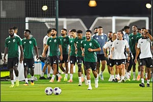 Saudi National Team Ready for Iraq in Final Group B AFC Playoff Qualifying Match