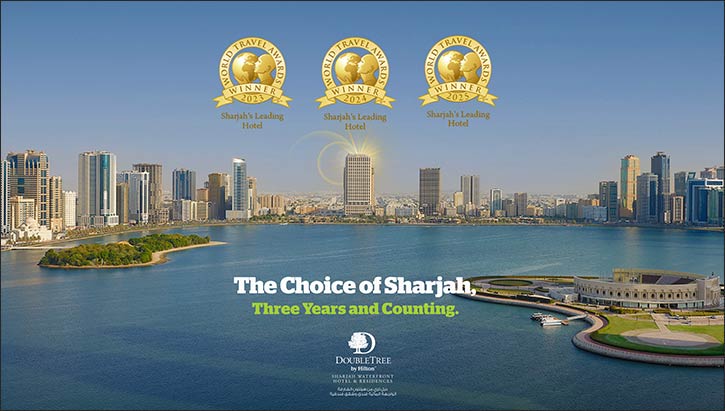 DoubleTree by Hilton Sharjah Waterfront Hotel & Residences Wins “Sharjah's Leading Hotel 2025” for the Third Consecutive Year