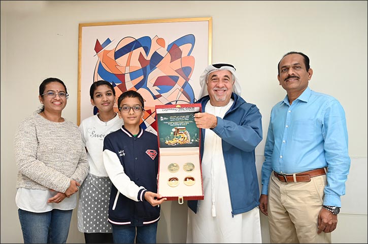 9-year-old Indian schoolboy wins 1 kilo of gold in Dubai Jewellery Group's mega raffle