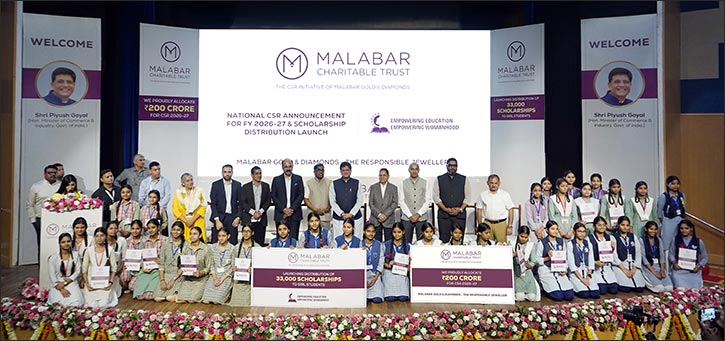 India Union Minister Piyush Goyal Unveils Malabar Gold & Diamonds' USD 24 Million CSR Initiative for FY 2026–27