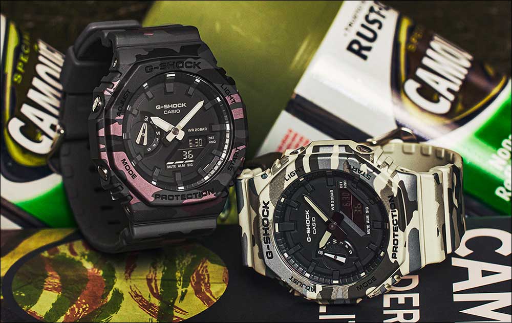G-SHOCK Introduces the GA-2100CM Series with Original Camouflage Design