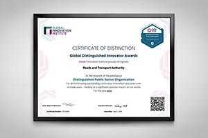 RTA Wins ‘Distinguished Public Sector Organisation' Award from Global Innovation Institute