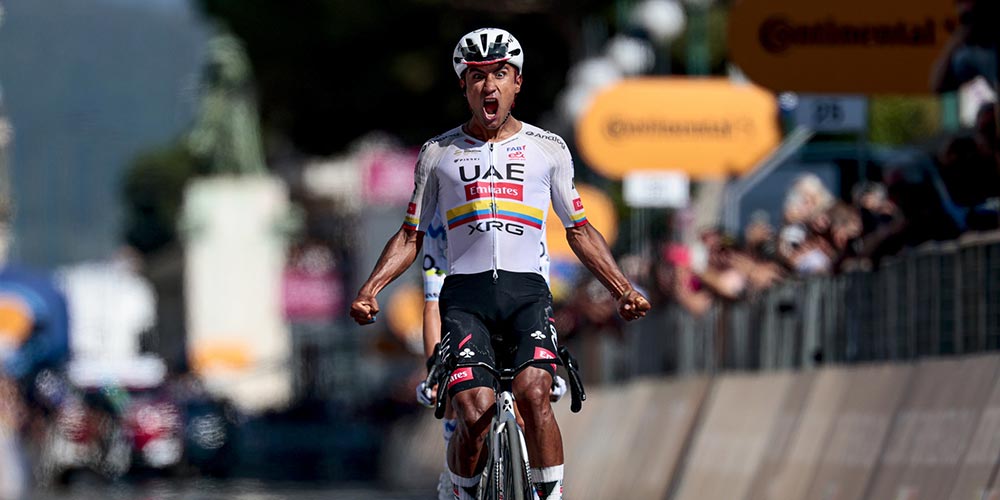 Narvaez claims hat-trick of stage wins as UAE Team Emirates-XRG continue to impress in week two of the Giro d'Italia