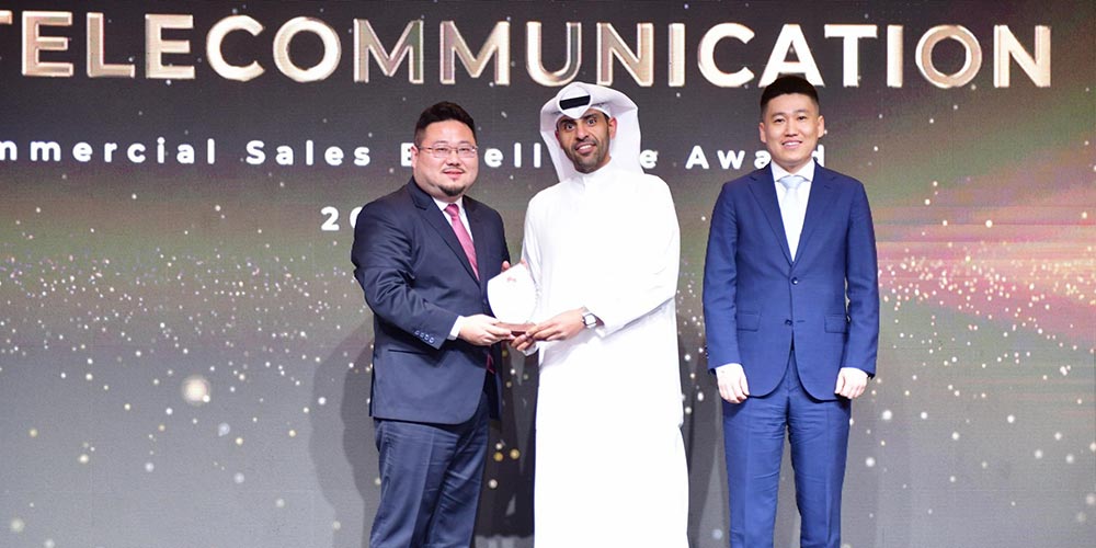 Ooredoo Kuwait Wins Two Prestigious Huawei Awards in Industry Excellence & Commercial Sales