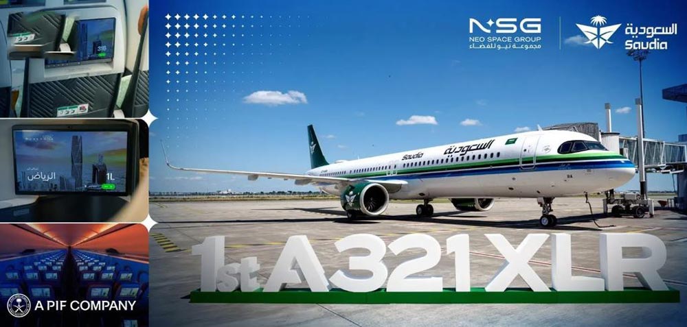 Neo Space Group, Saudia Mark First Line-fit Activation of In-Flight Connectivity on New Airbus A321XLR