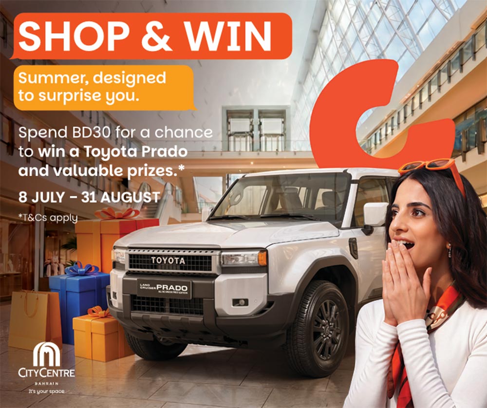 Unlock Summer Surprises and Drive Away in a Toyota Prado at City Centre Bahrain