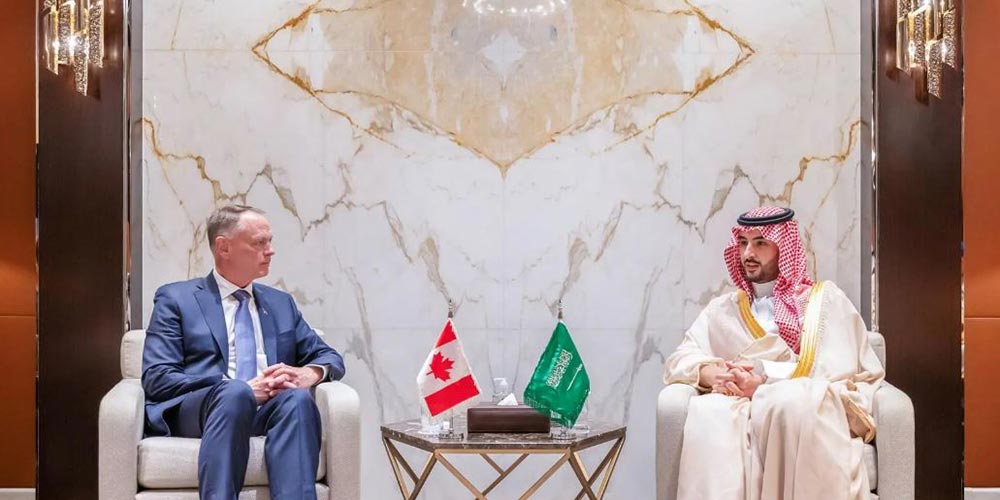 Defense Minister Discusses Regional Developments with Canadian Counterpart