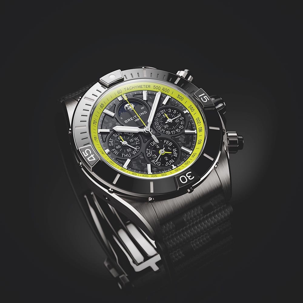 A Bespoke Breitling Super Chronomat Designed Exclusively For Aston Martin Valhalla Owners