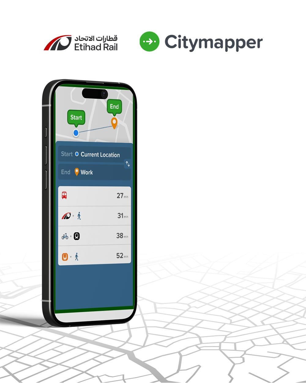 Etihad Rail And Citymapper Partner To Make End-To-End Journey Planning Easier Across The Uae